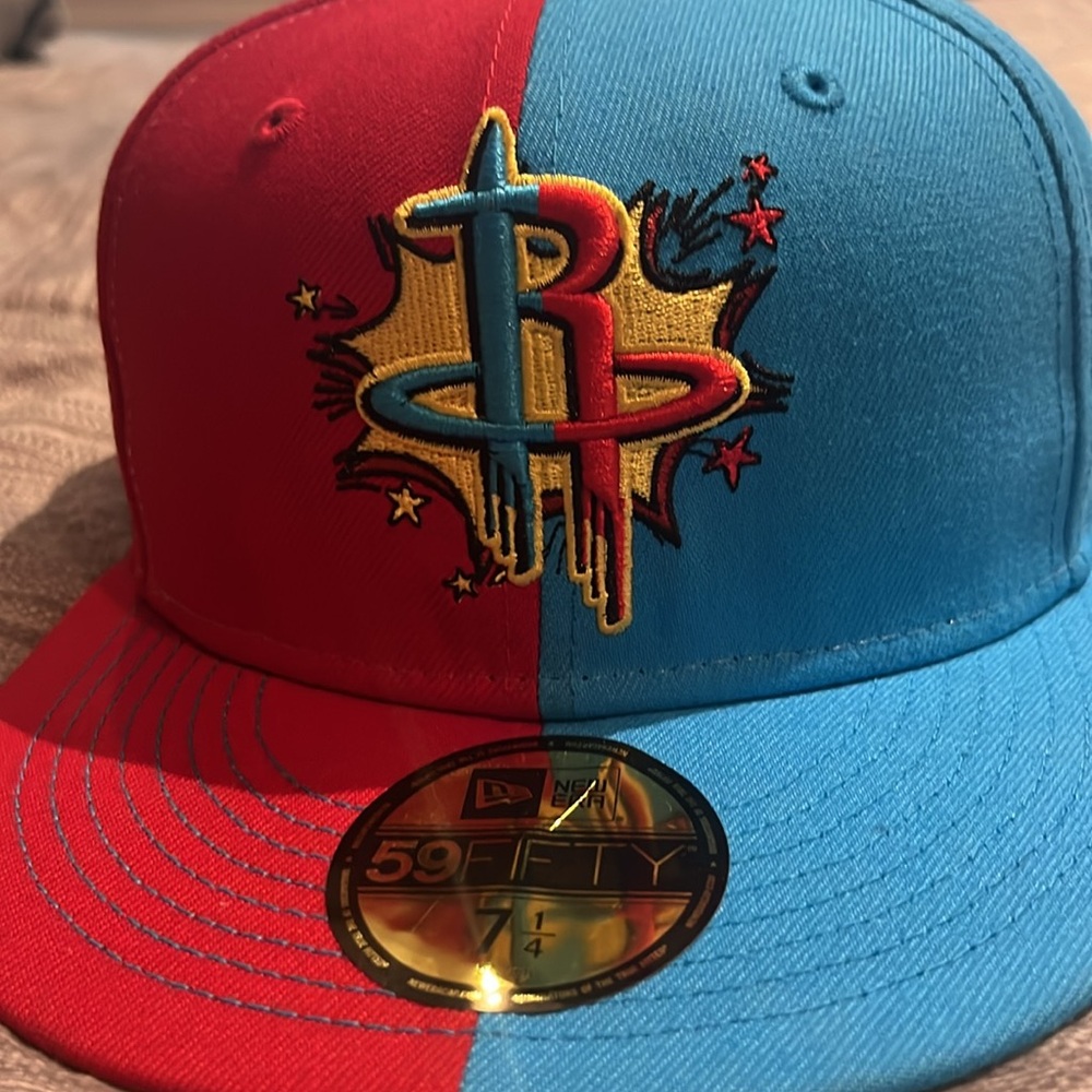 Houston Rockets “Knock His Block Off” Fitted Baseball Hat.